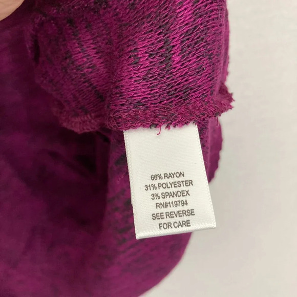 New One World Purple Mulberry Embellished Soft Knit Tunic Sweater XXL - Picture 7 of 9